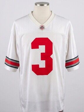 Vintage Atlantis OHIO STATE BUCKEYE Youth Football Jersey Size L Nice Shape
